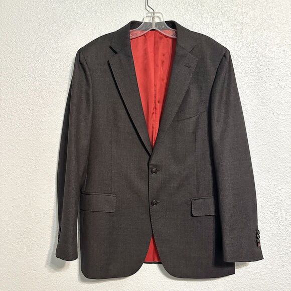 Suitsupply Sienna Canonico Wool Sport Coat Blazer Mens 42R Dark Grey Suit Jacket - Picture 1 of 13